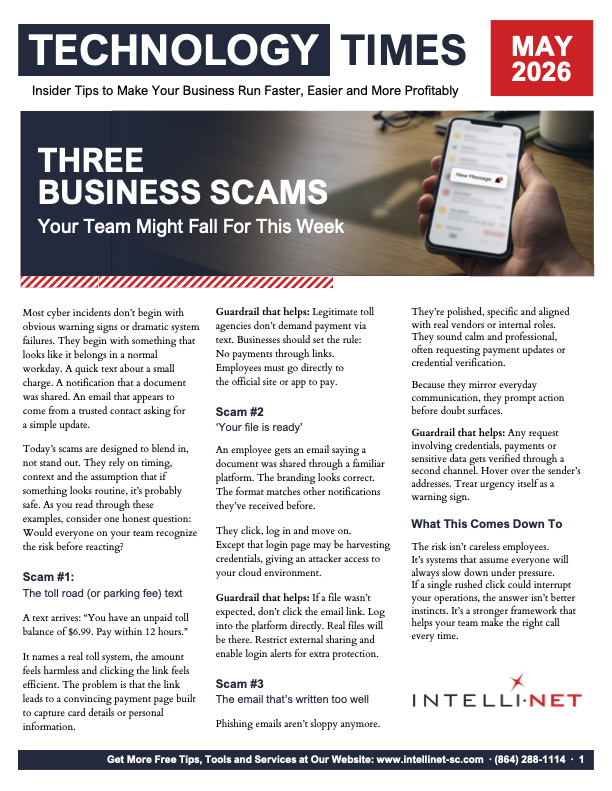 May newsletter Intelli-net
